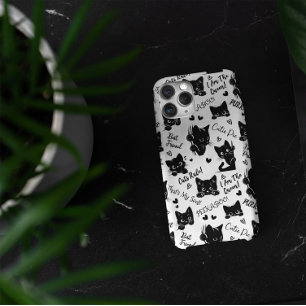 Coque iPhone 16 Pro Max Joli motif d'Halloween de chat noir pour les amate