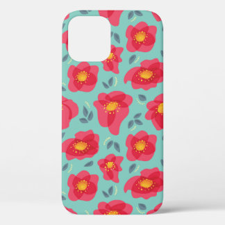 Coque iPhone 12 Joli Motif Floral Avec Pétales Roses Claires