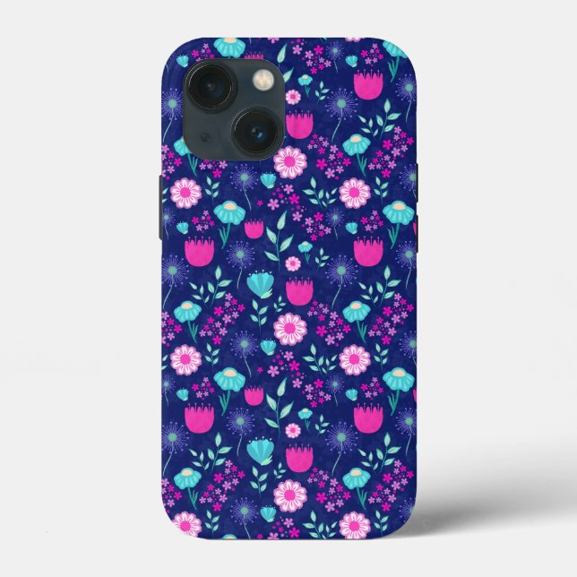 Coques Case-Mate iPhone Joli motif floral de fond (Verso)