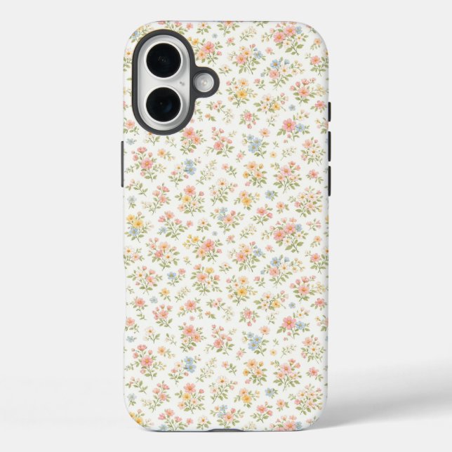 Coques Case-Mate iPhone Joli motif floral discret sans couture (Verso)