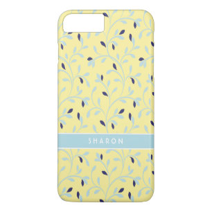 Coque Case-Mate Pour iPhone Joli motif floral jaune pastel monogramme féminin