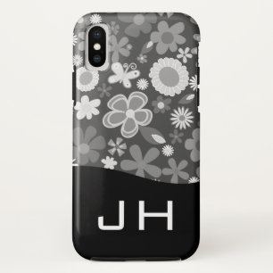 Case-Mate iPhone Case Joli motif floral monogramme de deux lettres