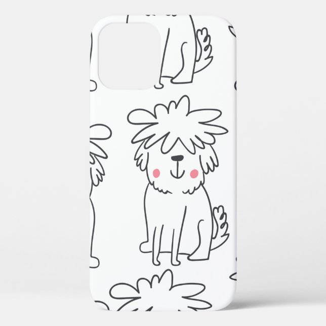 Coques Case-Mate iPhone Joli motif sans couture à main avec mignon doodé f (Verso)