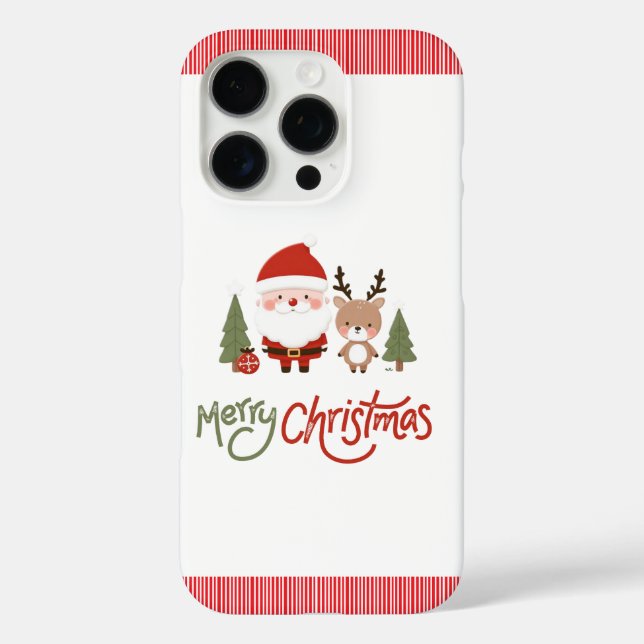 Coques Case-Mate iPhone Joli Noël Père Noël & Reindeer (Verso)