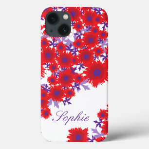 Etui iPhone 13 Joli nom botanique de pavot damassé