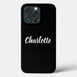 Case-Mate iPhone Case Joli nom de script stylisé moderne noir blanc clai