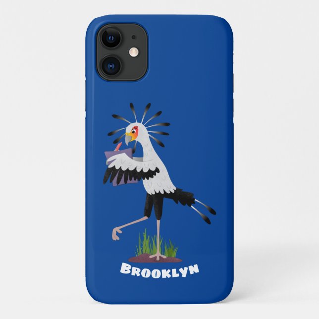 Coques Case-Mate iPhone Joli oiseau secrétaire écrivant des notes dessin a (Dos)