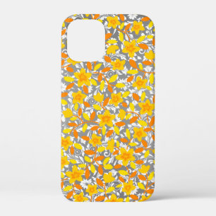 Case-Mate iPhone Case Joli orange jaune fleurs blanches motif