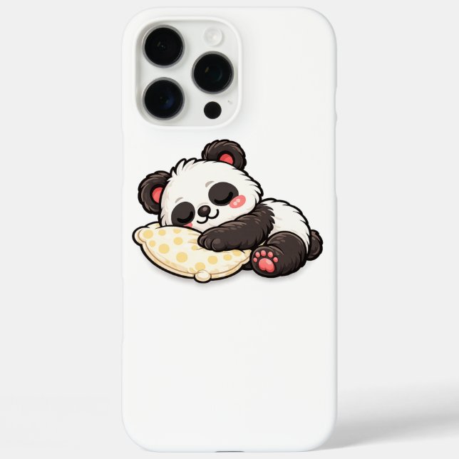 Coques Case-Mate iPhone Joli panda endormi avec oreiller (Verso)