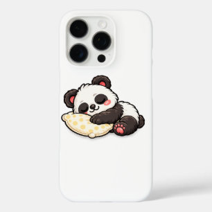 Coque iPhone 16 Pro Joli panda endormi avec oreiller