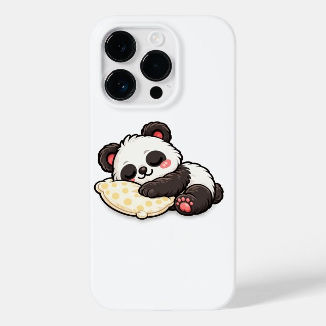 Coques Case-Mate iPhone Joli panda endormi avec un oreiller (Verso)