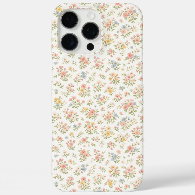 Coques Case-Mate iPhone Joli petit motif floral sans couture (Verso)
