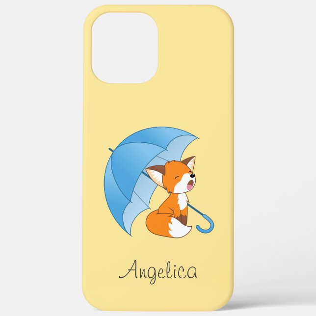 Coques Case-Mate iPhone Joli Petit Renard dormant sous parapluie (Verso)