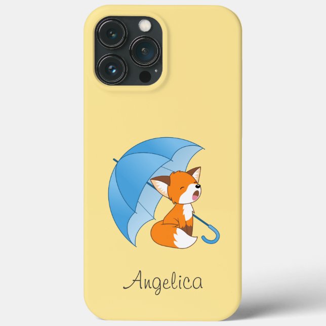 Coques Case-Mate iPhone Joli Petit Renard dormant sous parapluie (Verso)