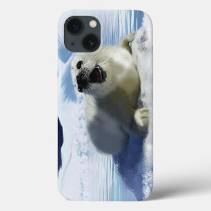 Etui iPhone 13 Joli phoque de la harpe et l'art de la glace pour 