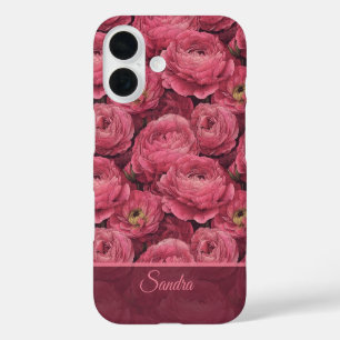 Coque Pour iPhone 16 Joli Ranunculus de Surprise pour Anniversaire Nom