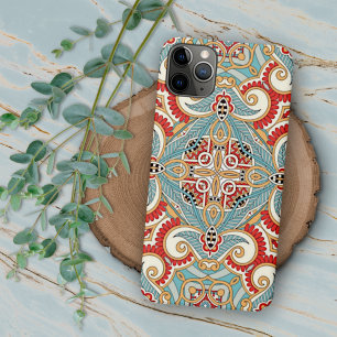 Etui iPhone Case-Mate Joli Retro Chic Rouge Turquoise Mosaïque Motif