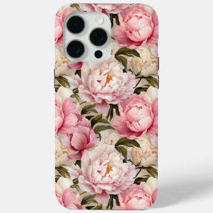 Coque Case-Mate iPhone Joli Rose Blanc Floral Peonies Designer Tough