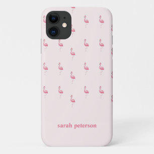Case-Mate iPhone Case Joli rose flamingo nom personnalisé rose