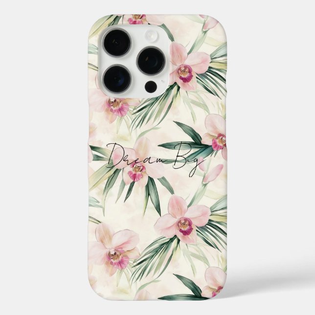 Coques Case-Mate iPhone Joli rose Fleurs d'orchidées tropicales (Verso)
