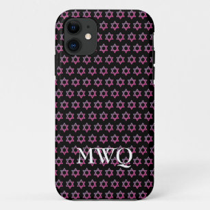 Case-Mate iPhone Case Joli rose pourpre   Monogramme   STAR DE DAVID Ott
