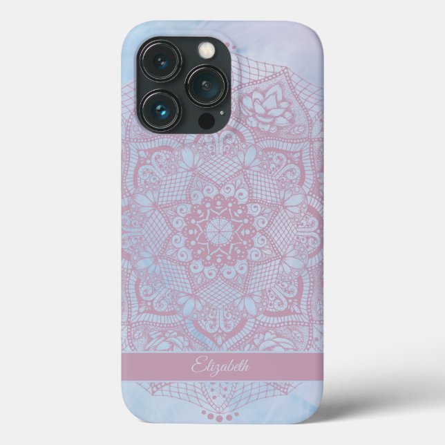 Coques Case-Mate iPhone Joli rose Sacré Lotus Fleur de fleurs Mandala (Verso)