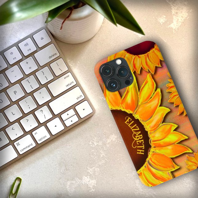 Coques Case-Mate iPhone Joli Tournesol Jaune Nom de l'oeuvre Inspirivity (Créateur téléchargé)
