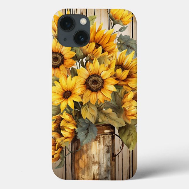 Coques Case-Mate iPhone Joli Tournesol Rustique Fleur Florale (Verso)