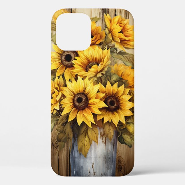 Coques Case-Mate iPhone Joli Tournesol Rustique Fleur Florale (Verso)
