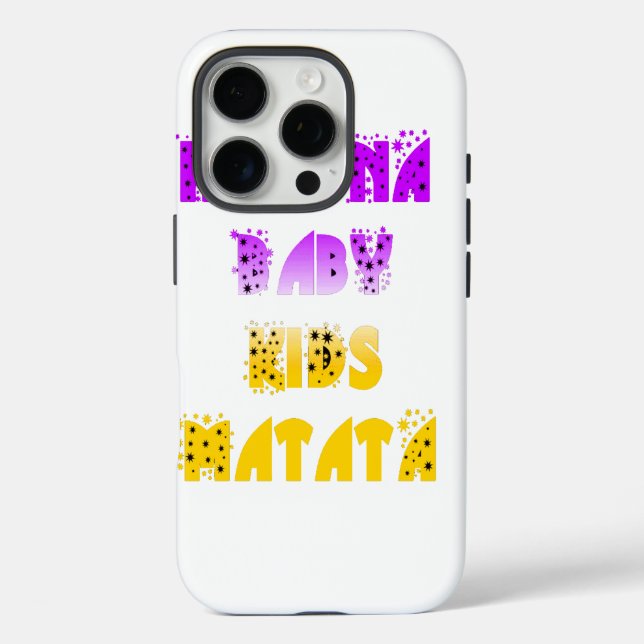 Coques Case-Mate iPhone Joli violet et jaune Hakuna Matata bébé enfants G (Verso)