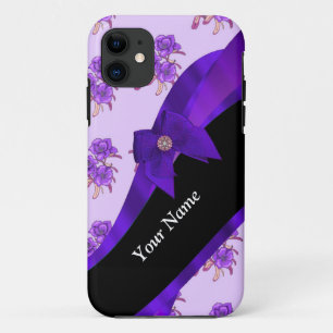 Etui iPhone Case-Mate Joli violet vintage fleuri motif