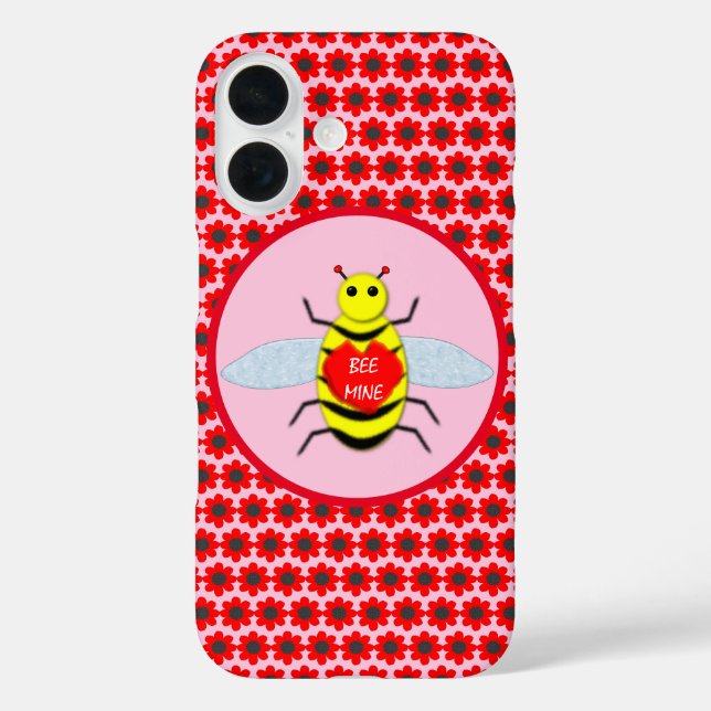 Coques Case-Mate iPhone Jolie abeille de la Saint-Valentin (Verso)