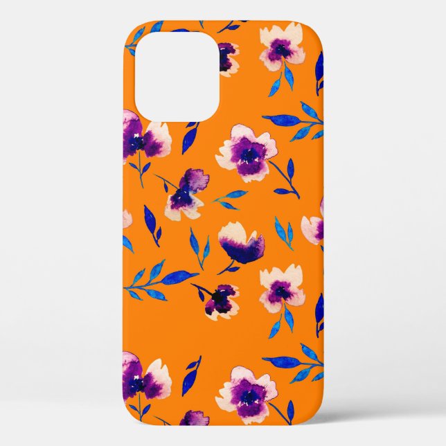 Coques Case-Mate iPhone Jolie aquarelle pivoine violet fleurs et (Verso)