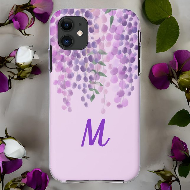 Coques Case-Mate iPhone Jolie Aquarelle violette claire Look Wisteria (Créateur téléchargé)