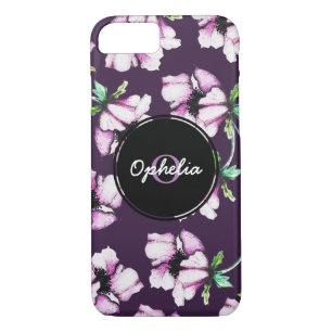 Case-Mate iPhone Case Jolie Aquarelle violette moderne & Fleurs d'encre