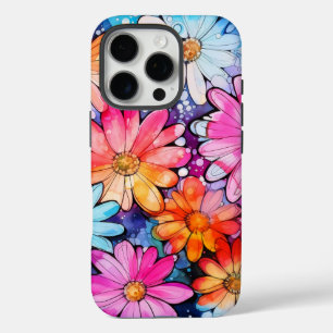 Coque iPhone 16 Pro Jolie Art Floral Vintage Coloré