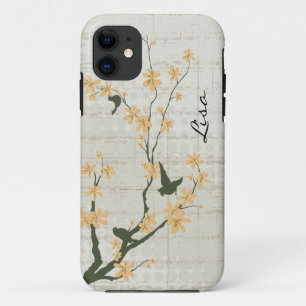 Coques Pour iPhone Jolie branche avec le cas de l'iphone 5 d'oiseaux