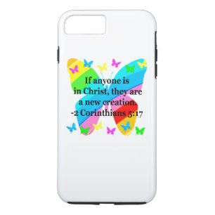 COQUE iPhone 8 PLUS/7 PLUS JOLIE BUTTERFLY 2 CORINTHIANS 5:17 CONCEPTION