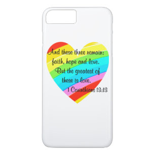 COQUES POUR iPhone JOLIE CORINTHIANS 13:13 PLANCHER COEUR CONCEPTION