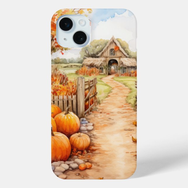 COQUES Case-Mate iPhone JOLIE COULEUR D'EAU TOMBE AUTOMNE BARN & CITROUILL (Verso)