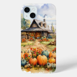 COQUE Case-Mate iPhone JOLIE COULEUR D'EAU TOMBE AUTOMNE BARN & CITROUILL