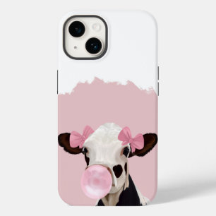 Coque Case-Mate iPhone Jolie fille Bubblegum rose soufflant vache