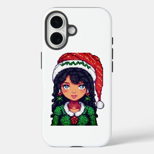 Coques Case-Mate iPhone Jolie fille de Noël  (Verso)