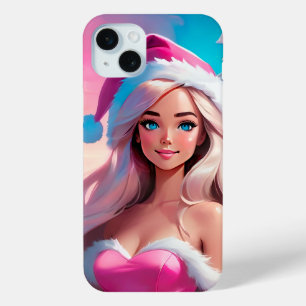 Coque Case-Mate iPhone Jolie Fille de Noël Rose 01