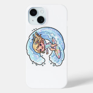Coque Case-Mate iPhone Jolie Fille de Surf Kawaii Vague Océanique Été Pla