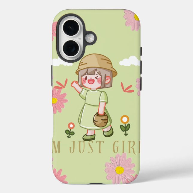 Coques Case-Mate iPhone Jolie Fille Kawaii Avec Fleurs | Esthétique Pastel (Verso)