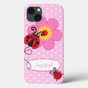 Coque Case-Mate iPhone Jolie fille ladybug nom rose