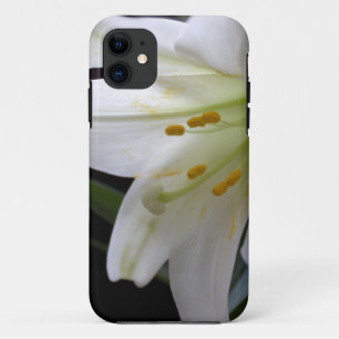 Coque Case-Mate iPhone Jolie fleur de lys de Pâques blanche pure sur fond