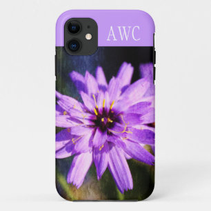 Coque Case-Mate Pour iPhone Jolie fleur de marguerite violette élégante monogr