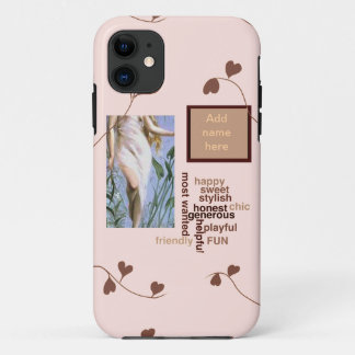 Coques Pour iPhone Jolie Fleur Fée d'Art Vintage - Ajouter un nom Cad